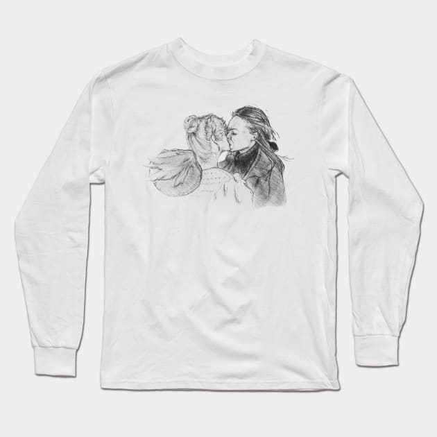 Cliff Top Kiss - AL&AW Long Sleeve T-Shirt by CriSan